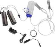 Macchina di mungitura elettrica portatile - capacità di 2 litri - per bovini, capre e pecore con 2 pompe e spazzola di pulizia.