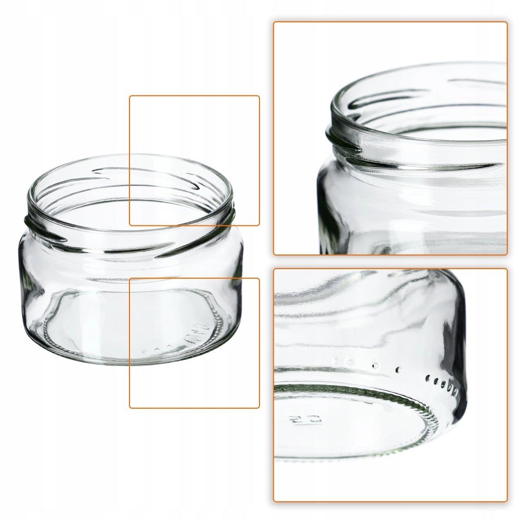 Barattoli per conserve KADAX Denia 250ml 50 pezzi 82mm + coperchio "Piselli rossi"