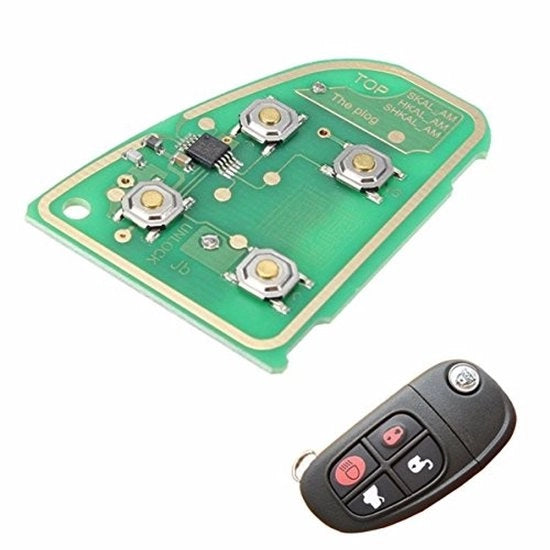 Pannello di Controllo a Chiave Remota da Ruotare - 433MHz - 4 Tasti - Adatto per Jaguar X-Type XJ - Pezzo di Ricambio - Facile da Installare