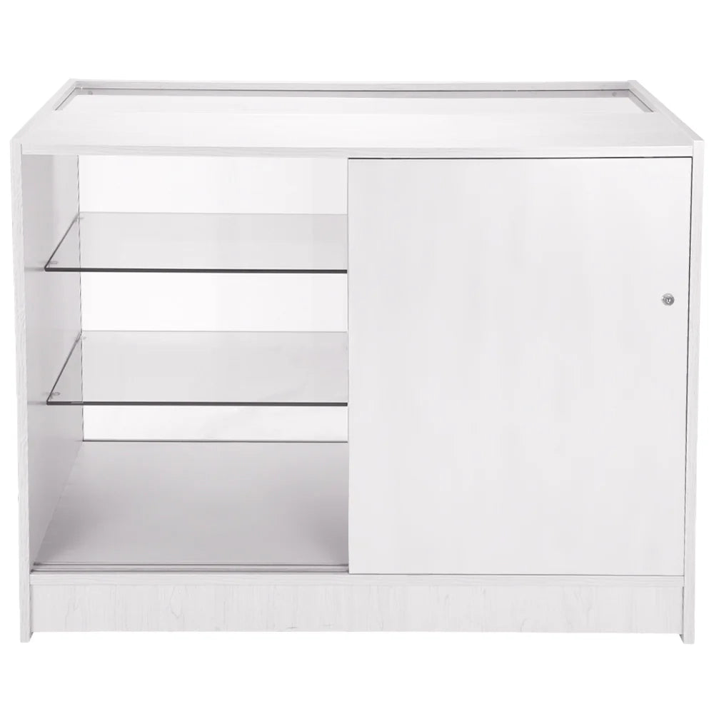 Set Capricorn con 3 Banconi da Negozio e Reception Bianco Brillante Elegante