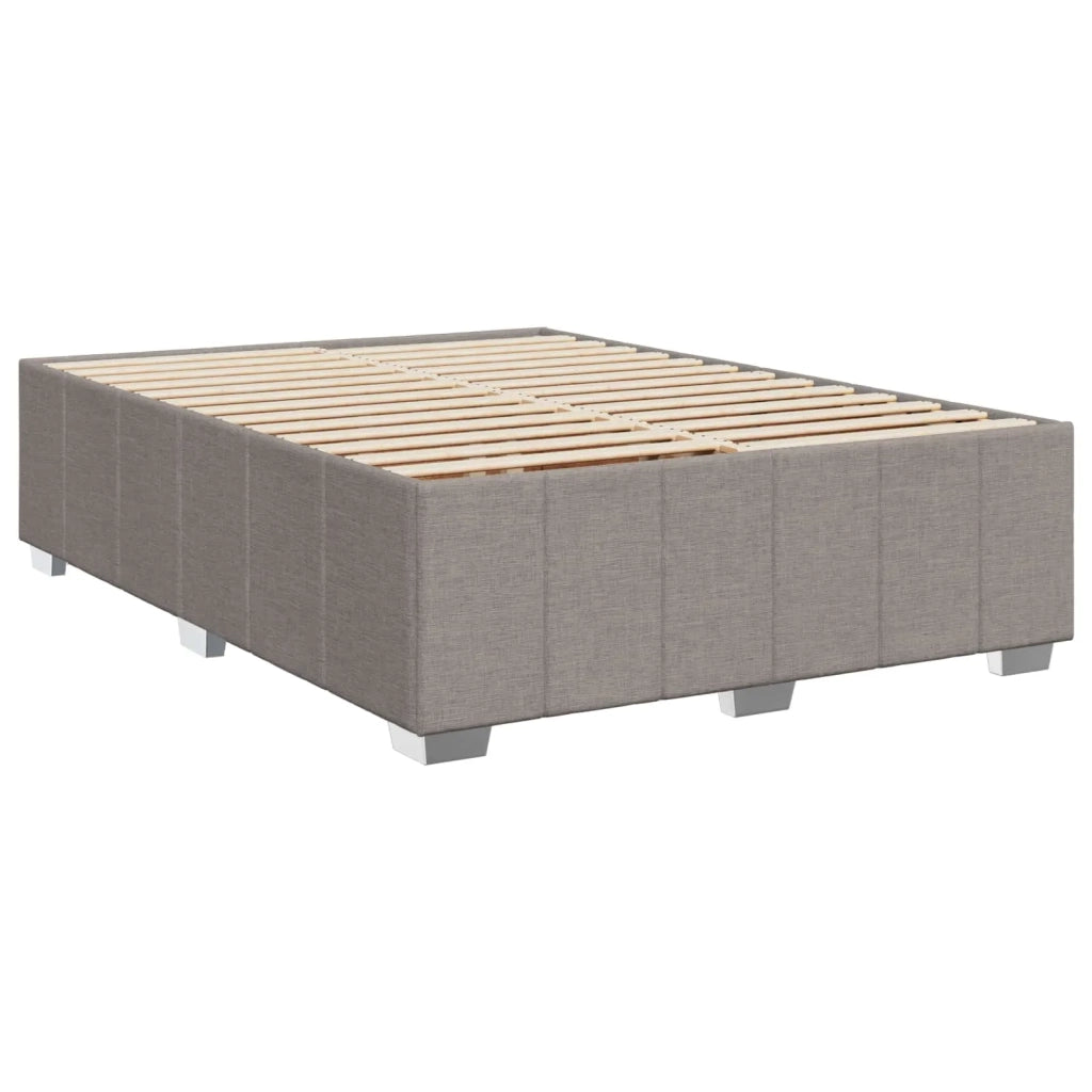 Letto box spring con materasso Tortora 160 x 200 cm Tessuto 3454173
