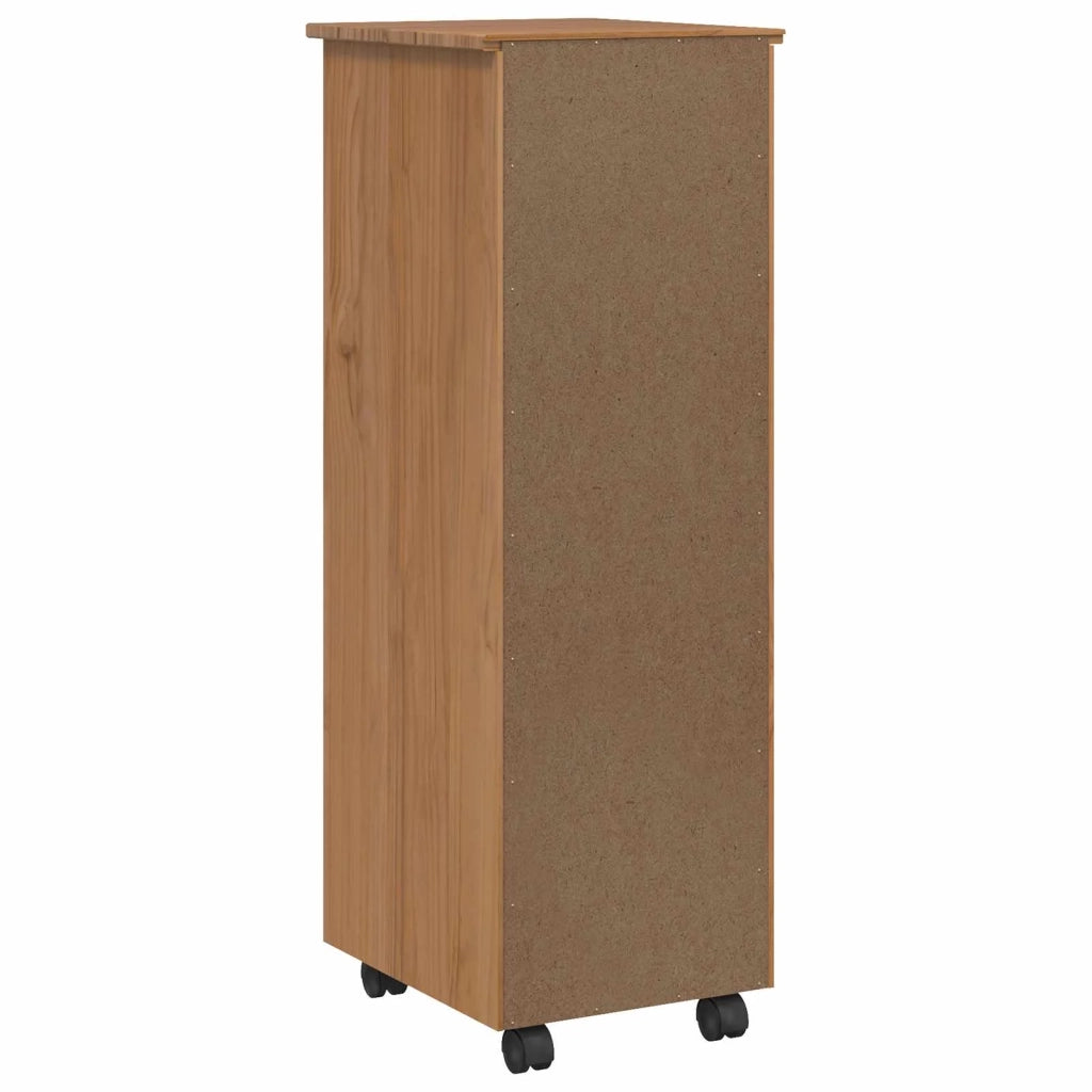 Armadietto Rotolante con Cassetti CORONA Marrone Miele 42040535