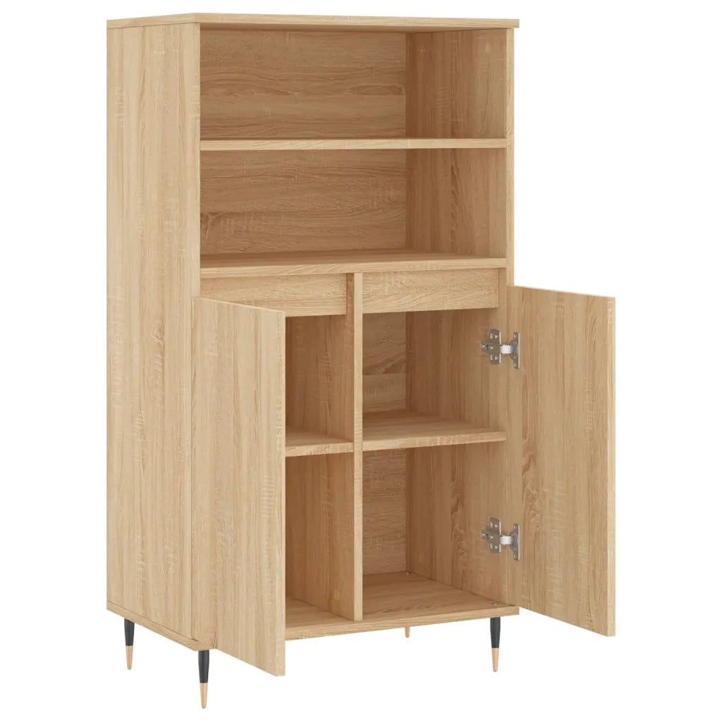 Credenza-Buffet-Armadio da cucina Rovere Sonoma 60x36x110 cm in Legno Multistrato 666536