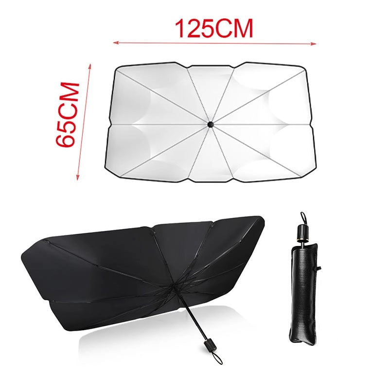 Ombrello Parasole Auto per Parabrezza Taglia Piccola 125X65cm