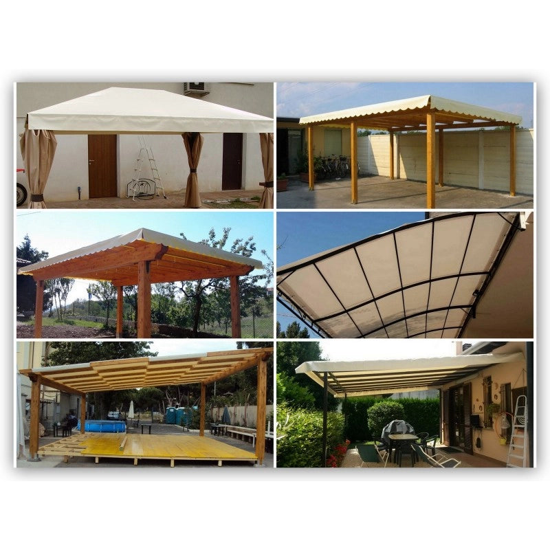 Telo PVC Impermeabile Giallo | Telone Occhiellato ogni 25CM 650g/mq | Copertura Esterna | 3x4m | Resistente Protezione Multiuso