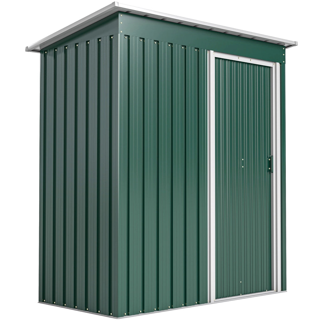 Capanno Attrezzi da Giardino ¨C Xylo ¨C Acciaio Zincato Verde 163x89x182 cm