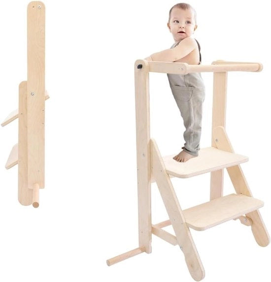 Sedia di Apprendimento per Bambini con Design Moderno | Sedia da Cucina per Bimbi | Torre Educativa | 100% ECO | Prodotto in UE