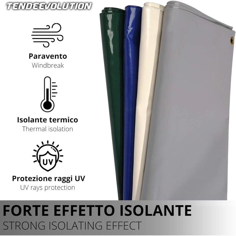 Telo PVC Impermeabile Giallo | Telone Occhiellato ogni 25CM 650g/mq | Copertura Esterna | 3x4m | Resistente Protezione Multiuso