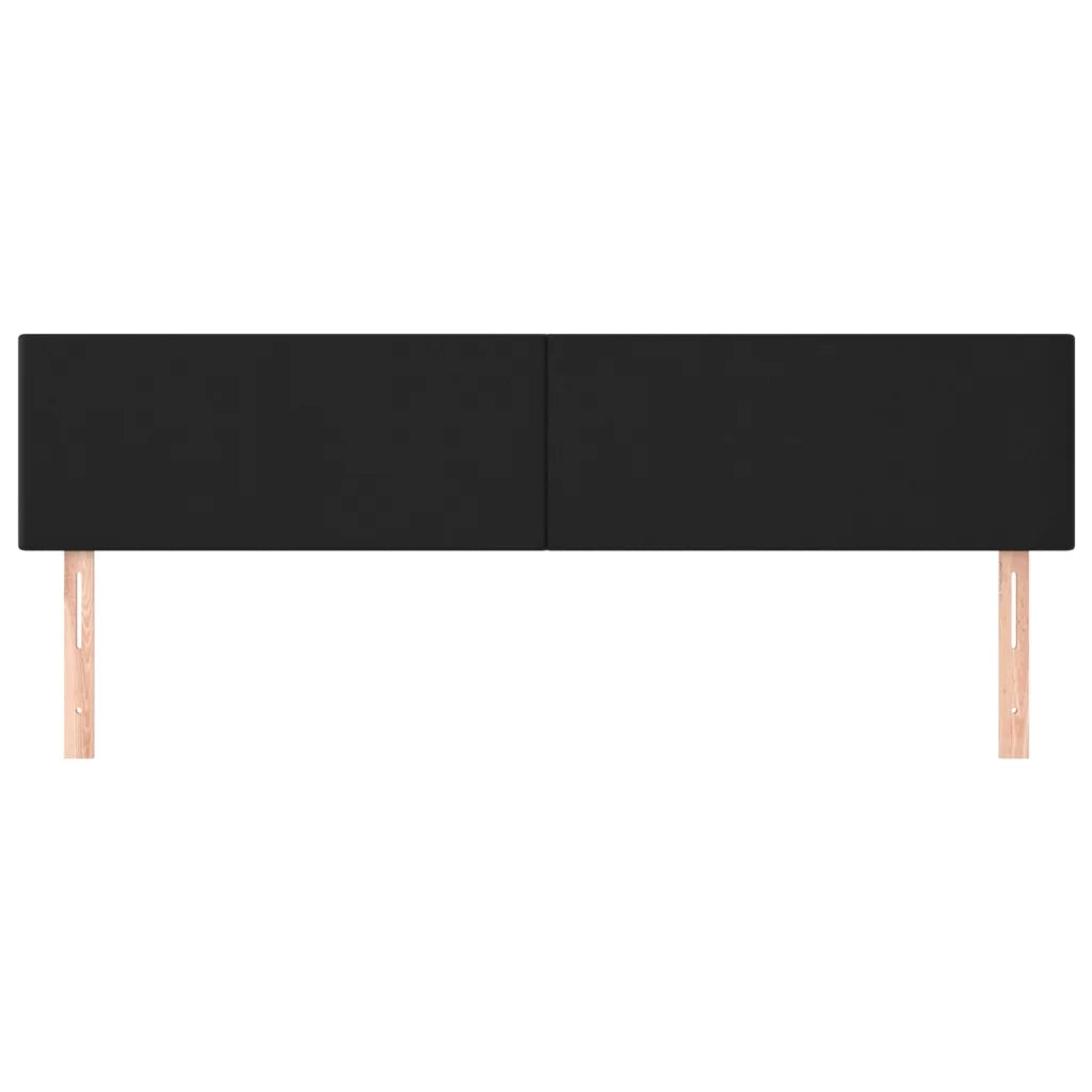 Testiera | Testata Nera 200x5x78/88 cm in Similpelle