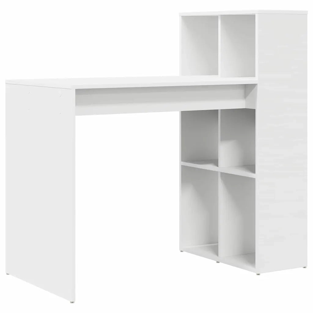 Scrivania | Tavolo da Ufficio Bianco 108 x 55 x 103.5 cm Legno multistrato