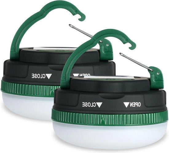 Lanterna da campeggio LED con batterie ricaricabile da 2 pezzi, lanterna da tenda con 5 modalità, impermeabile, per attività all'aperto, pesca - batteria non inclusa