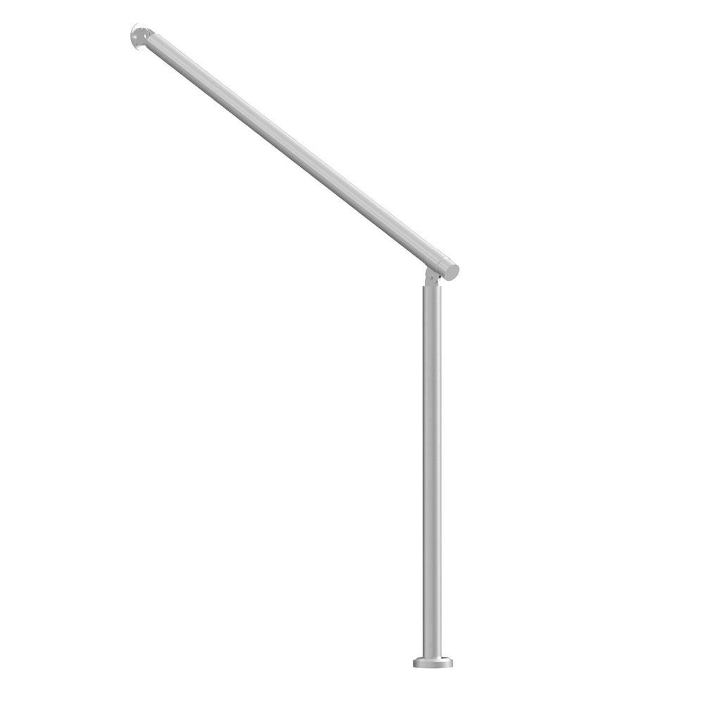 Corrimano Gradini Esterni Kit Ringhiera Terrazza 100cm Montato Parete Pavimento Installazione Veranda Argento