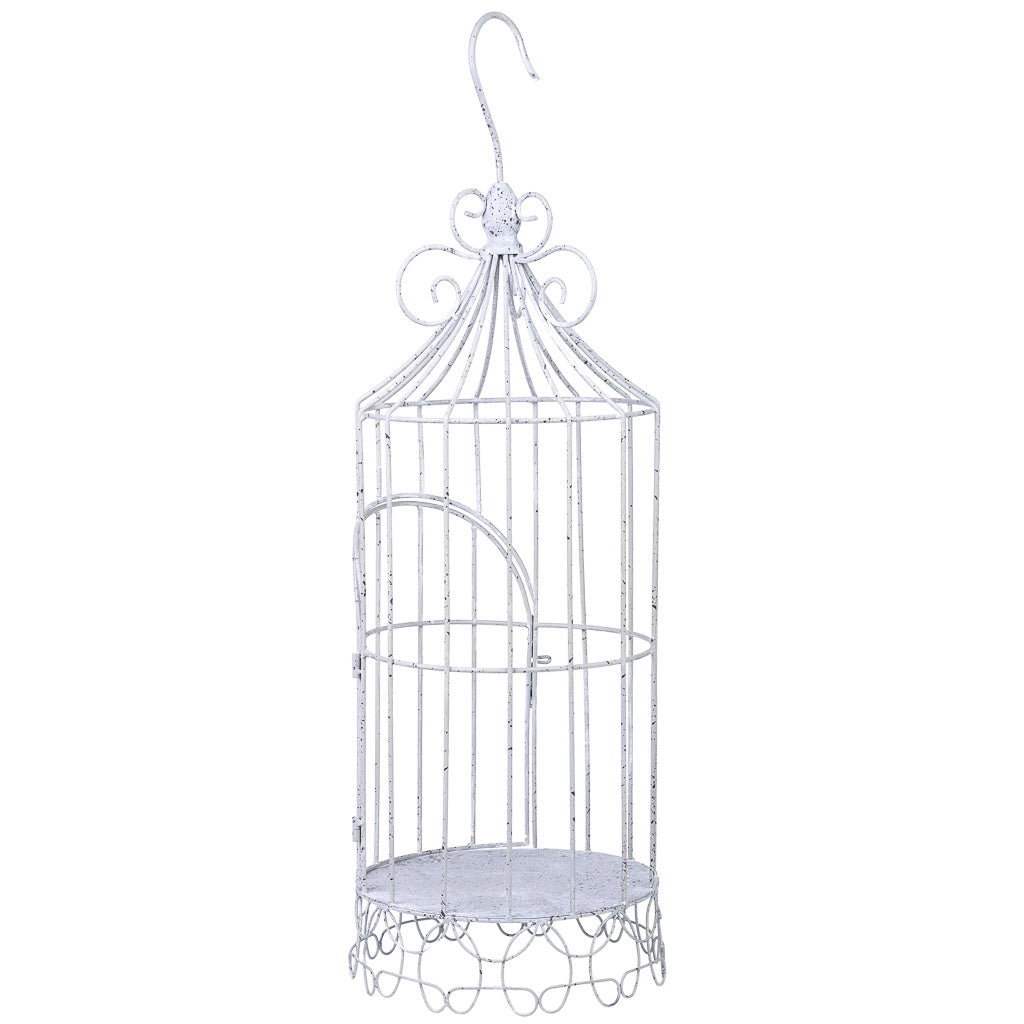 Gabbia decorativa in metallo 24,13x24,13x74,93h cm grigio