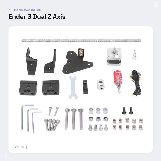 Kit di Aggiornamento per Stampante 3D - Upgrade con Motore a Passo a Viti - Kit di Moduli a Viti - Compatibile con Ender 3/Pro/V2 - Installazione Facile