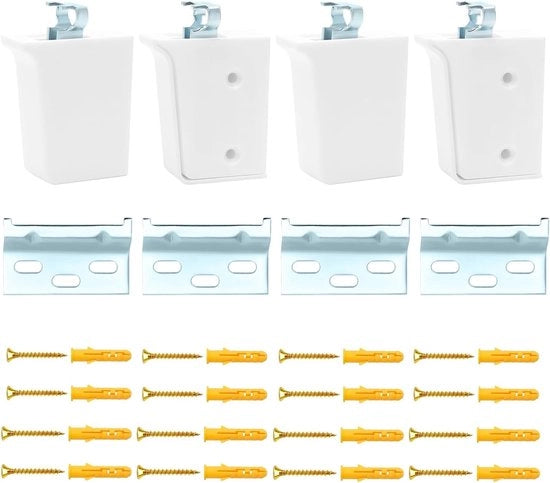 Set di 4 supporti per armadi cucina, supporti per pannelli e mobili, sistemi di fissaggio robusti