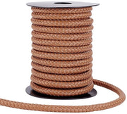 Cordone intrecciato 10 metri - 8 mm imitazione pelle - resistente/duraturo - per gioielli/creazioni - leggero marrone - adatto per cucire - corda in pelle