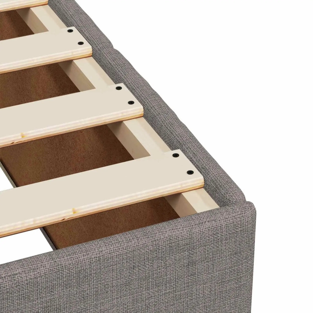 Letto box spring con materasso Tortora 160 x 200 cm Tessuto 3454173