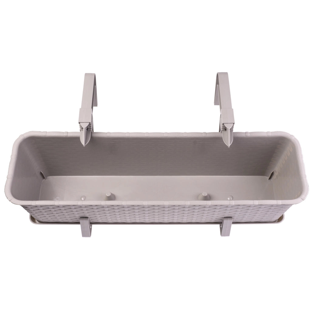 KADAX Fioriera da balcone con supporto per fiori e balaustra, 60 cm
