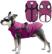 Abbigliamento per cani acqua resistente - Cappotto per cani con cinturino - Strisce riflettenti - Lavabile a macchina - Sostenibile - Progettazione minimalista - Abbigliamento per cani