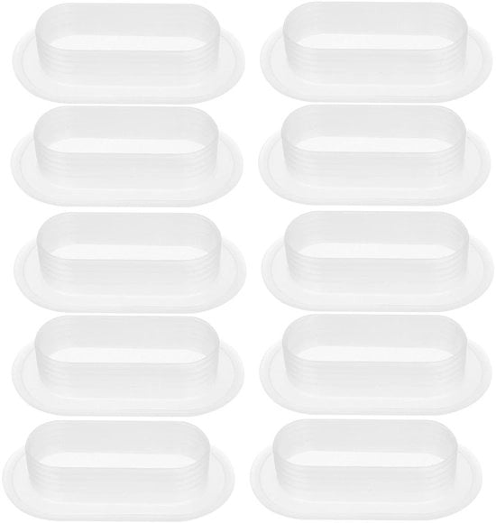 Manubri Ergonomici a 10 Stuks - Materiale Plastico - Manubri di Trasporto - Trasloco/Logistica - Installazione Facile - Translucidi - Dozzina di Manubri