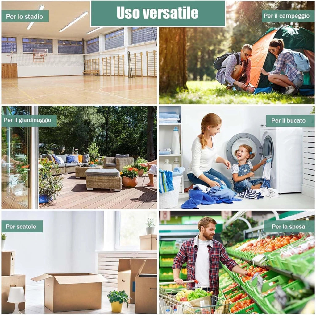 Carrello Portaspesa Pieghevole, Carrello Spesa con Ruote Girevoli a 360 °, Manico Regolabile, 2 Cesti, Capacità di Carico: 20 kg, 58L, 43 x 52 x 89-95 cm (Nero)