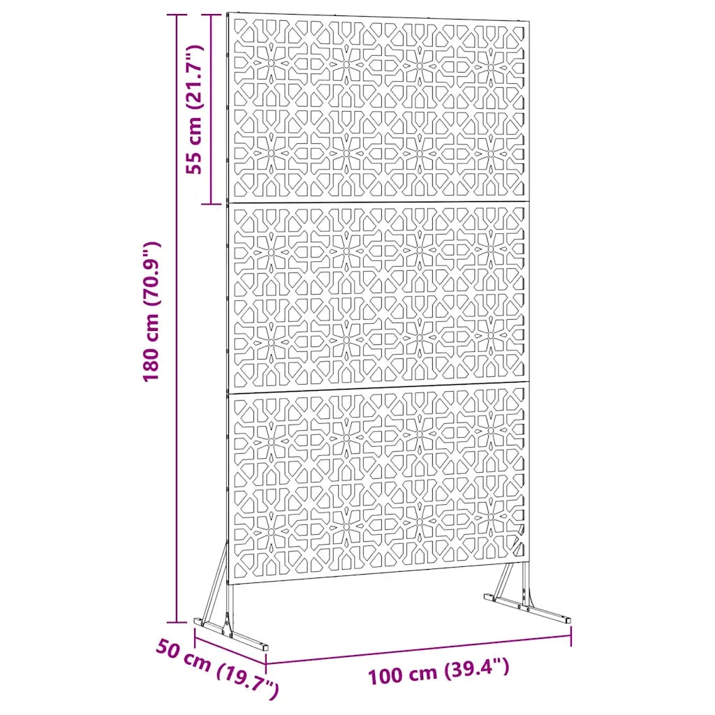 Schermo per Privacy Oliva 100 x 50 x 180 cm Acciaio 868573