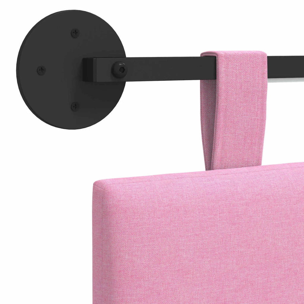 Testiera | Testata sospesa Con luce LED Rosa Tessuto