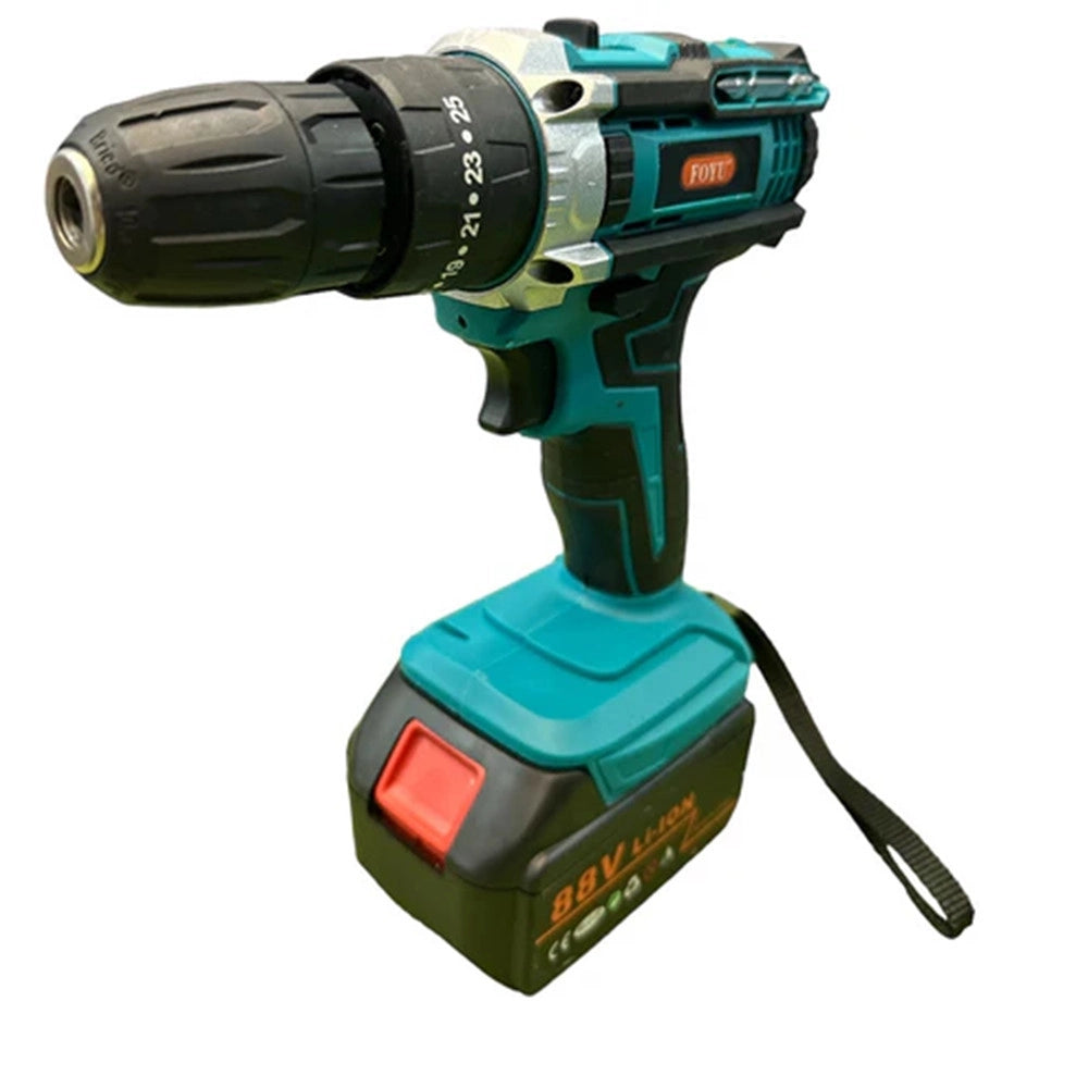Trade Shop - Kit 2 In 1 Trapano Avvitatore Ad Impulsi Doppia Batteria 88 Volt Accessori Valigetta -