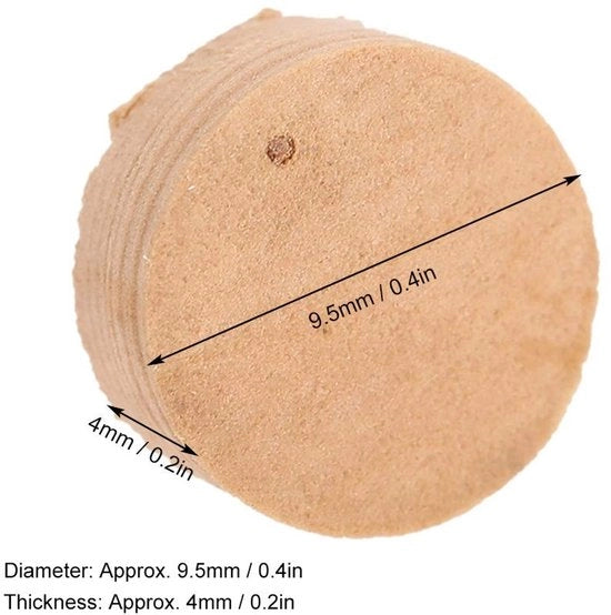 Pannelli di riparazione per tromba/trombone - 20 pezzi - Materiale di alta qualità - Diametro 9,5 mm - Duraturo - Facili da utilizzare - Piumini di riparazione
