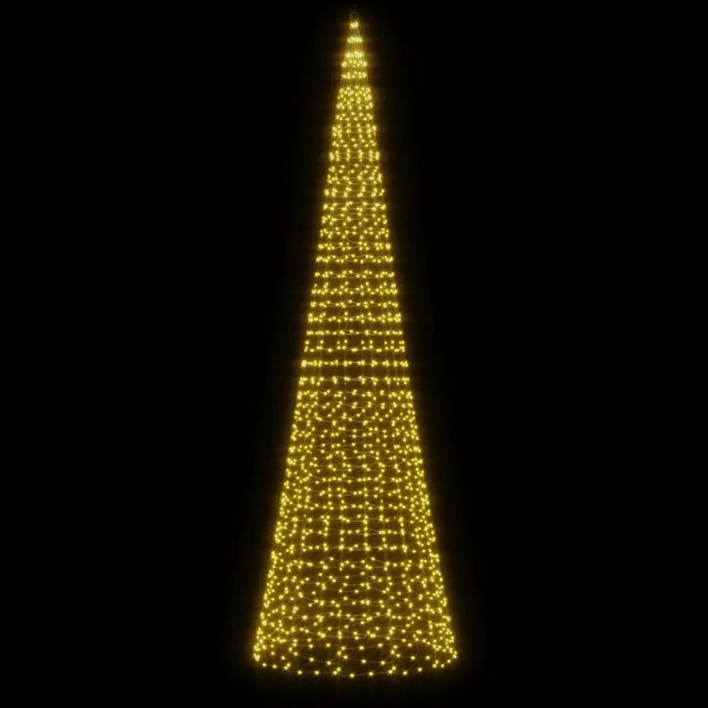 Albero di Natale a LED 1534 LED Bianco Caldo 500 cm 358116