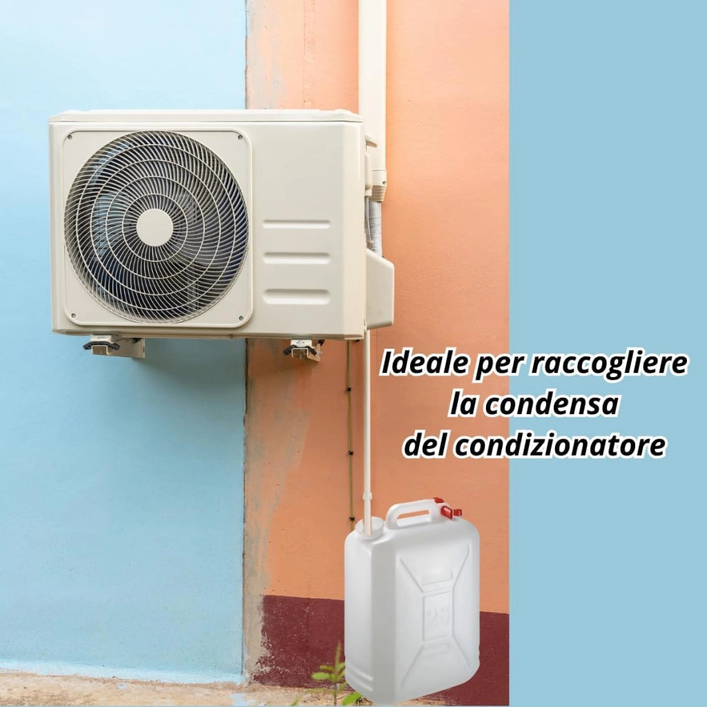Tanica 30 litri in Plastica con Tappo e Dosatore - Fusto HDPE Contenitore Per Condensa Condizionatore - Bidone per Liquidi