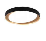 Plafoniera LED, plastica, nero, 48,5x7x48,5 cm, Zeta
