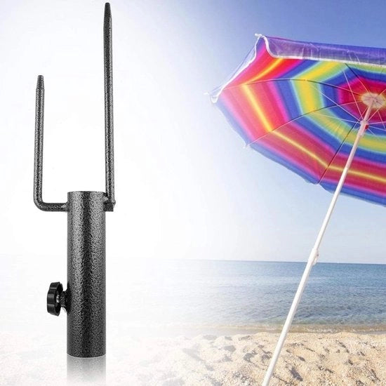 Parasole da spiaggia - Zavorra da sabbia - Stabilità sulla sabbia - Acciaio inossidabile - 35 cm - Argento