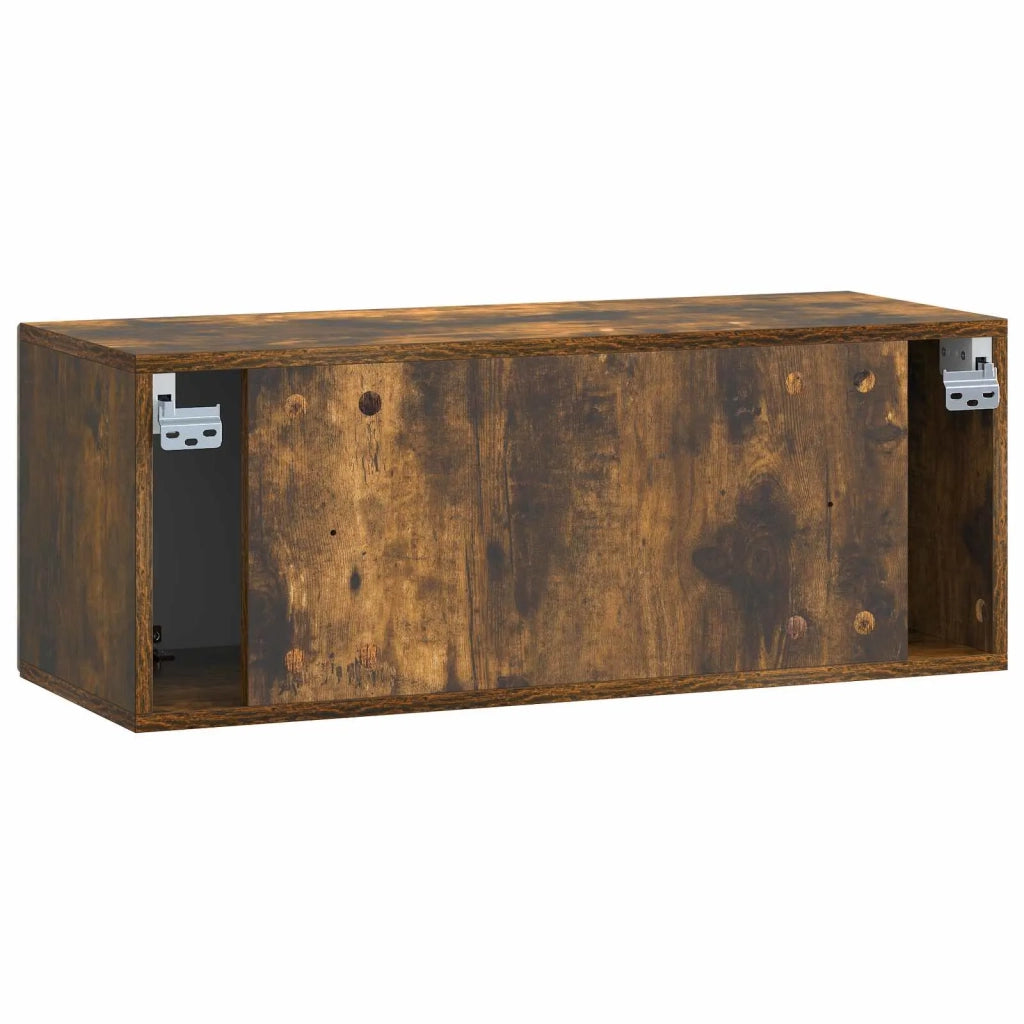 Mobile TV da Muro | Armadietto TV | Mobile Porta TV Rovere Fumo 78,5 x 31 x 30 cm