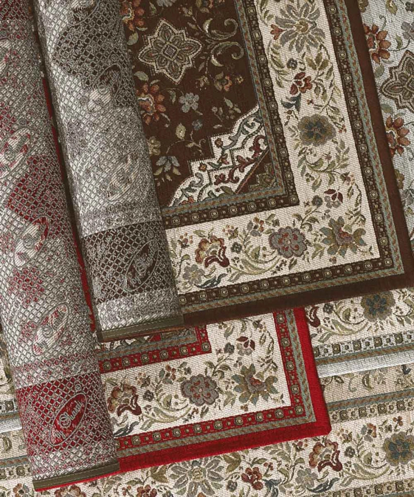Tappeto TABRIZ ROSA cm.115x175 orientale classico in ciniglia multiuso lavabile velour antiscivolo