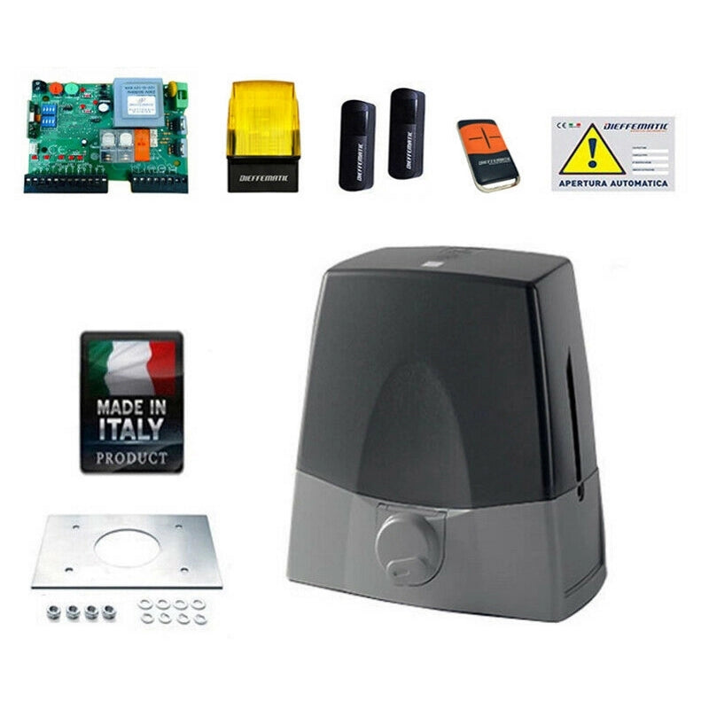 KIT AUTOMAZIONE CANCELLO SCORREVOLE 1000Kg AUTOMATISMI APRICANCELLO AUTOMAZIONI