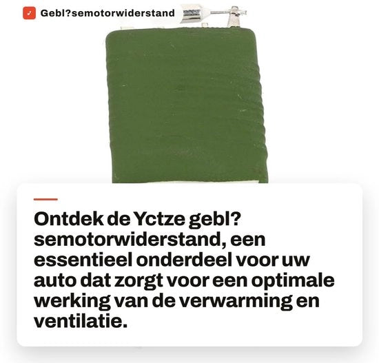 Componente di sostituzione per motorwiderstand - Automotorwarming - Regolatore di ventilatore - Compatibile con 1K0959263A - Alta qualità