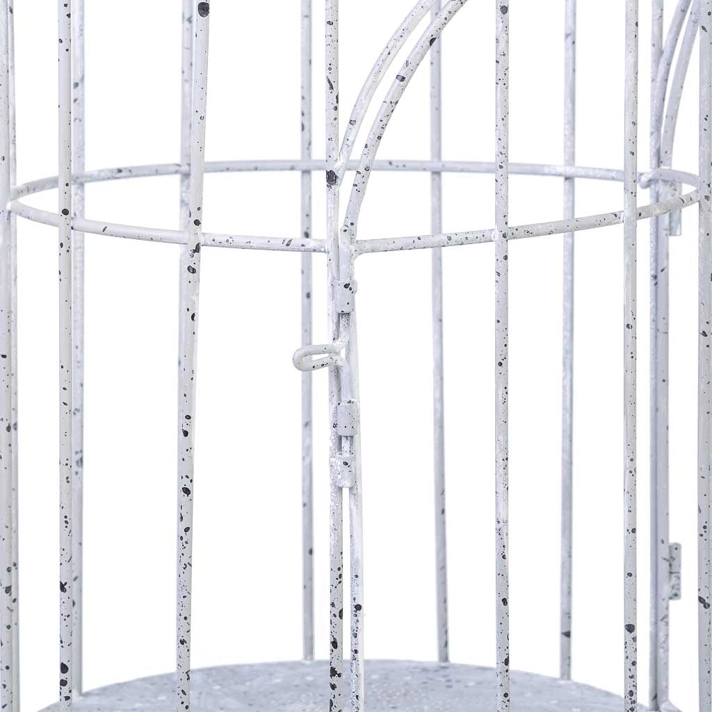 Gabbia decorativa in metallo 24,13x24,13x74,93h cm grigio