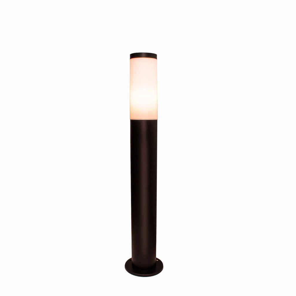 TOKYO Lampione LED attacco E27 acciaio NERO palo tenuta stagna esterno luce giardino viale cortile 230V MISURA 50CM