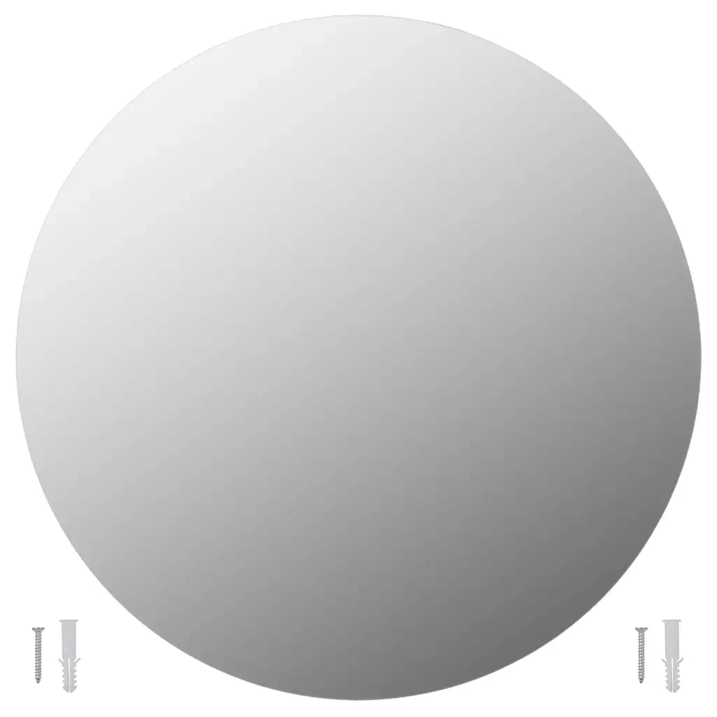 Specchio da Parete 60 cm in Vetro Circolare 245704