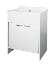 LAVATOIO SALVASPAZIO ULTRA in PVC in KIT per Interni/Esterni - Con PILOZZO 58 + GRIGLIA - CR - Col: BIANCO