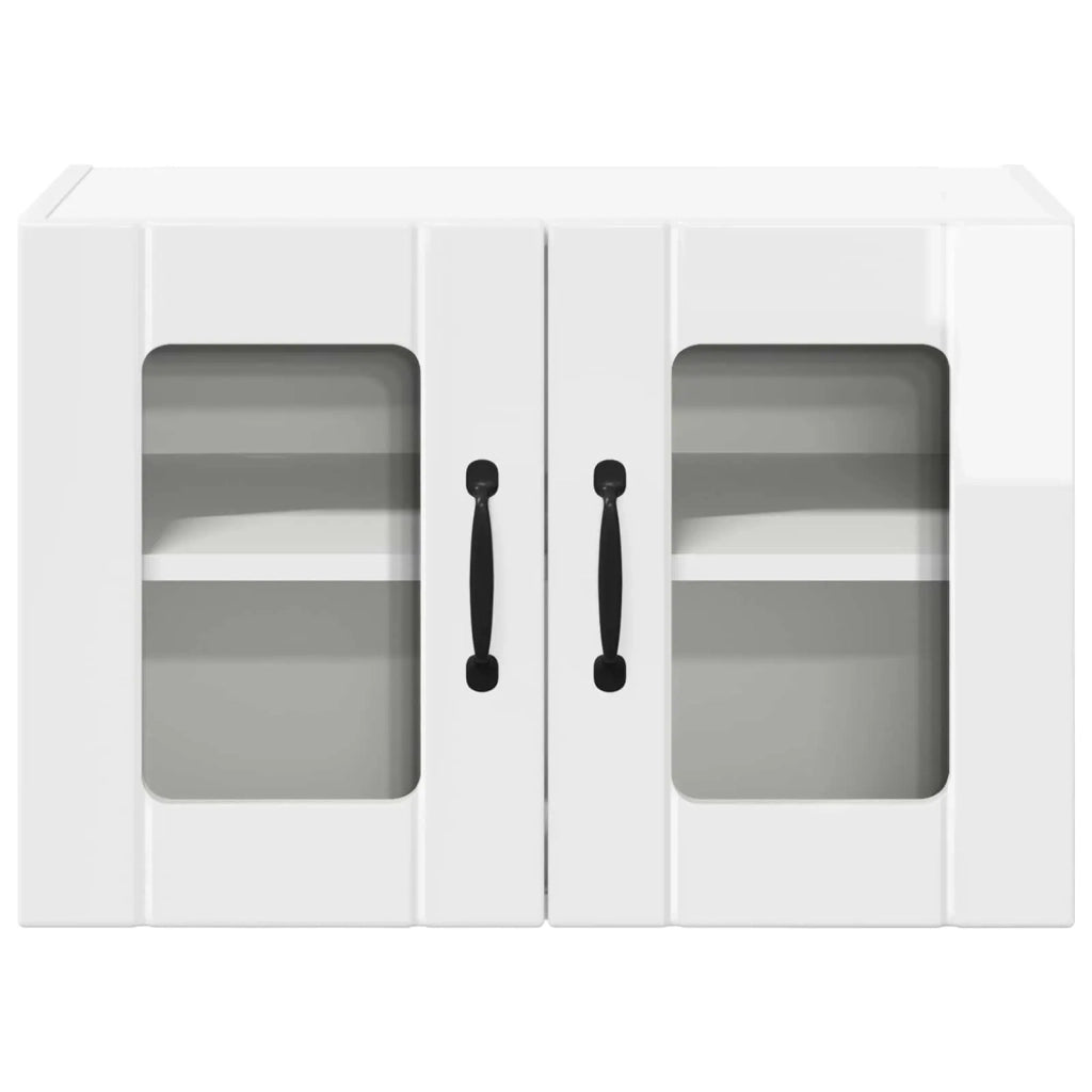 Mobile da cucina 2 pz-Set di 2 Armadio da cucina Bianco Lucido 60 x 31 x 40 cm 697171