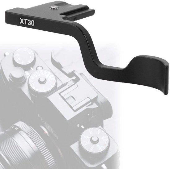 Accessorio di maniglia in lega di alluminio nera - Adatto per Fuji XT30 - Maniglia per dita - Migliorata presa - Facile da installare - Maniglia per fotocamera