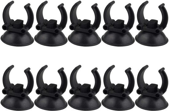 Zuignappen per acquario 10 pezzi - diametro 33 mm - supporto per tubo di aerazione - clip per tubo di aerazione - antiscivolo - facile da installare - supporto per tubo di aerazione