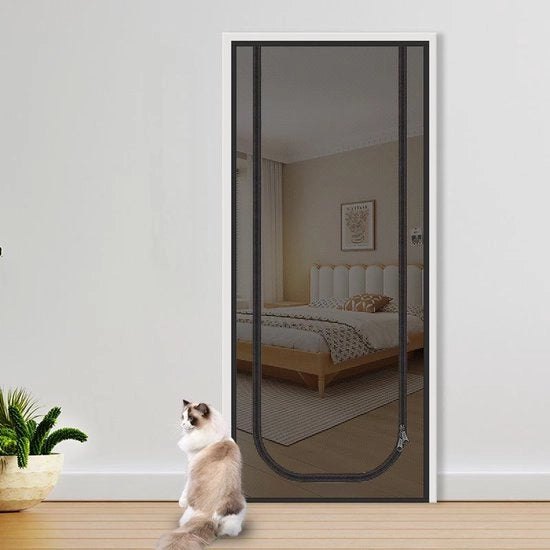Porta gatto rinforzata, porta gatto morbida con cerniera, porta gatto anti-furto, porta gatto anti-zanzare, porta gatto con gas anti-kattengaas, 70x200cm