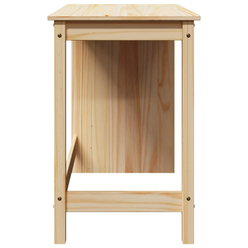 Scrivania | Tavolo da Ufficio Marrone 112 x 50 x 75 cm Legno di Pino Massello