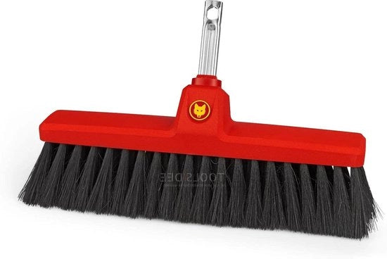 Spazzola per esterni - seta robusta - 1 pezzo - rosso - plastica