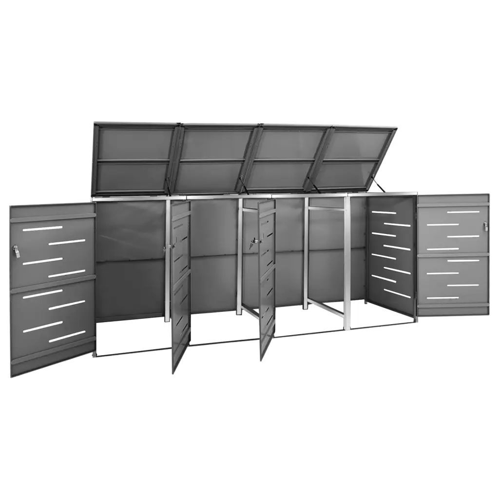 Copribidone per Spazzatura Singolo 69x77,5x112,5cm Acciaio Inox 149557
