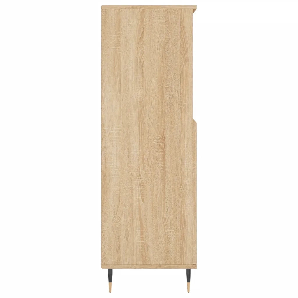 Credenza-Buffet-Armadio da cucina Rovere Sonoma 60x36x110 cm in Legno Multistrato 666536