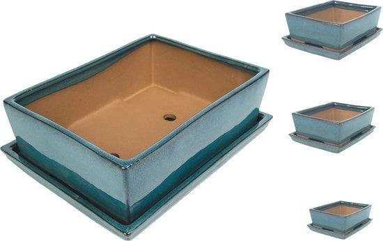 Pietre ceramiche per bonsai per interni ed esterni - forma ovoidale e fiammeggiante - ideali per bonsai e piante grasse